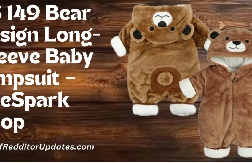 rs 149 bear design long-sleeve baby jumpsuit thespark shop